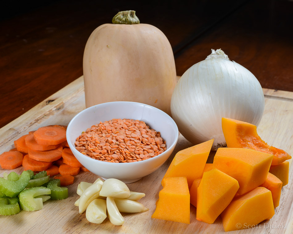 Butternut Squash and Lentil Soup